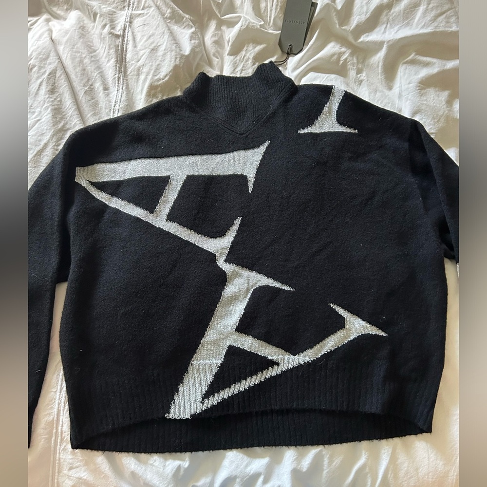 All saints Black and silver Women's Sweater